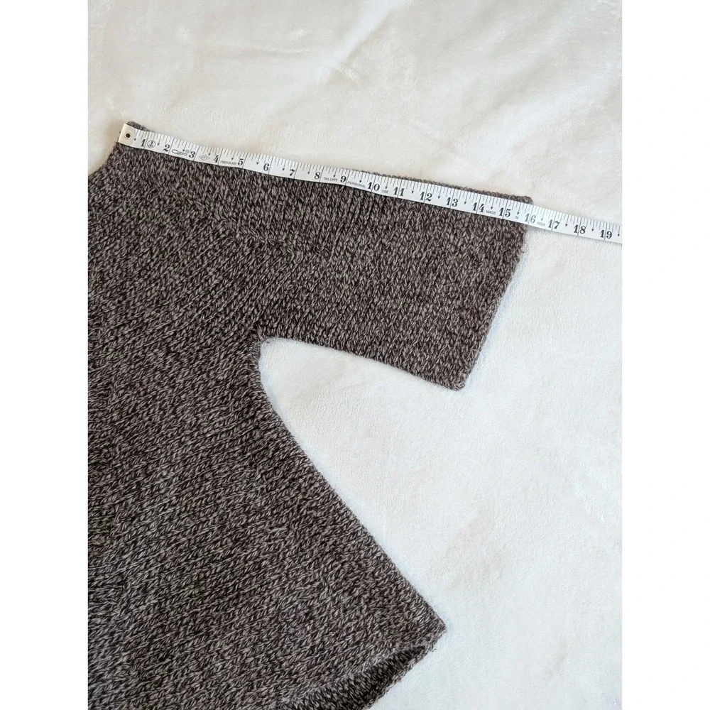 Manoush Knit Cardigan Sweater Pockets Button Front Brown Wool Blend Small‎
